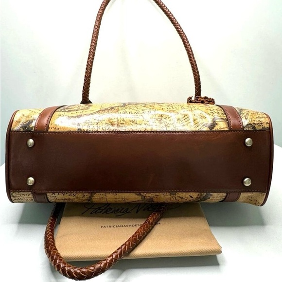 BRAND NEW Patricia Nash Cameley Tote European Map, Brown Leather, Tassle - Picture 4 of 9